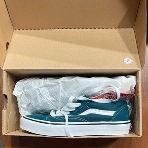 Vans Teal and White Casual Sneakers